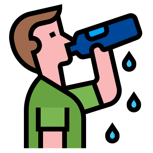 Man drinking water